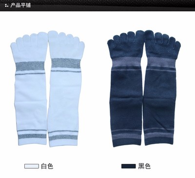 贞正 M1602Z-2五指袜子男纯棉春夏中厚中筒袜 商务条纹全棉分趾袜 厂家 厂家直销图片_高清图_细节图