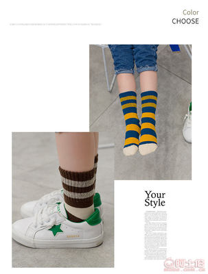 【儿童袜子纯棉秋冬男童中筒女童棉袜宝宝袜中大童条纹袜子厂家批发T39】义乌市欧烨电子商务商行 - 产品库