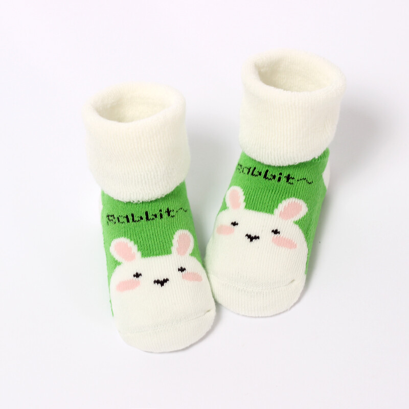 白银铠甲 儿童地板袜 婴幼儿男女童袜子秋冬季加厚款中通袜 章鱼 0-1岁 脚长12cm