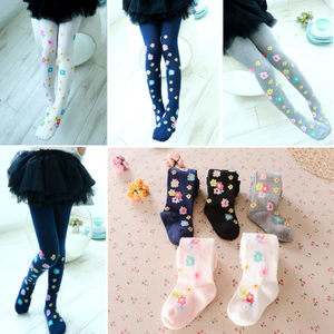 韩版春秋季款儿童连裤袜女童打底裤童装宝宝白色舞蹈袜针织棉丝袜