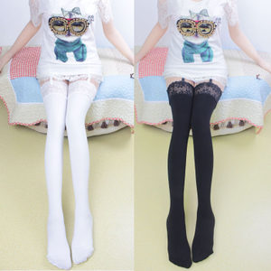 春秋蕾丝花边吊带袜长筒袜女袜美腿袜大腿袜高筒袜160-180穿